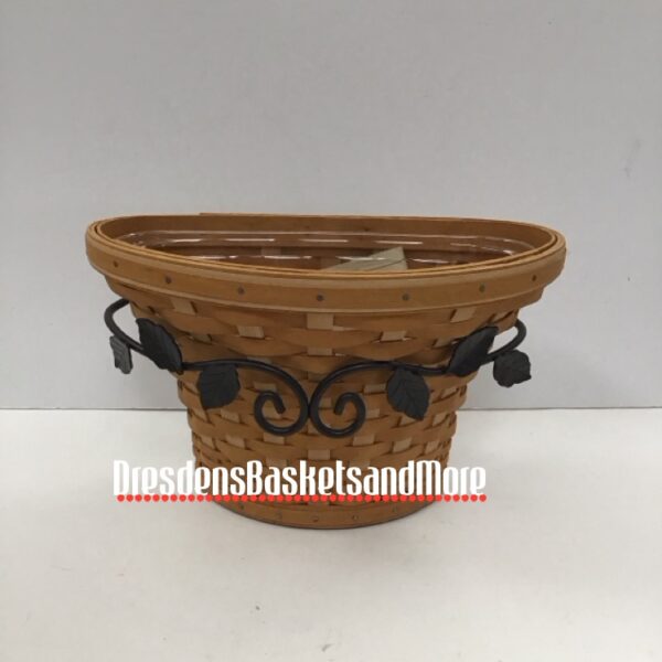 Longaberger 2005 At Home Garden Wall Vase Basket w/ Protector & WI Stand