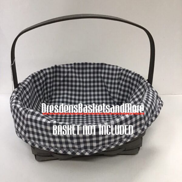 Fancy Round Pie Liner OTE Gray and White Check
