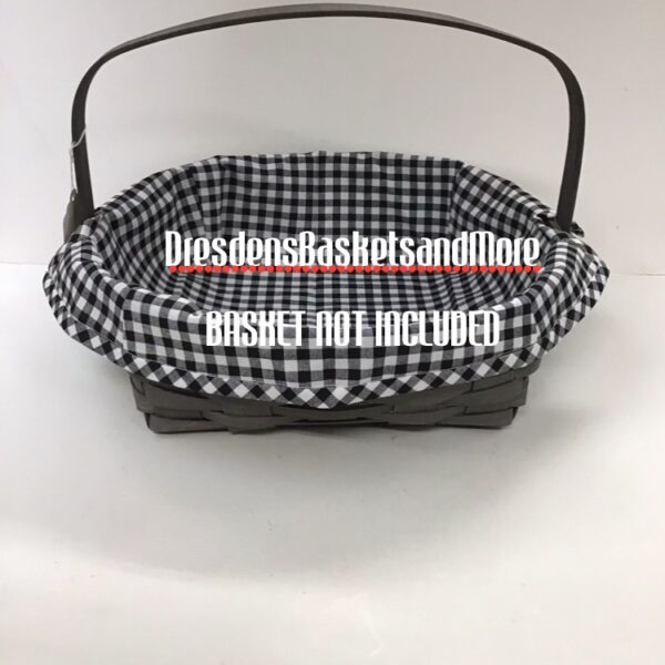 Fancy Round Pie Liner OTE Black and White Check