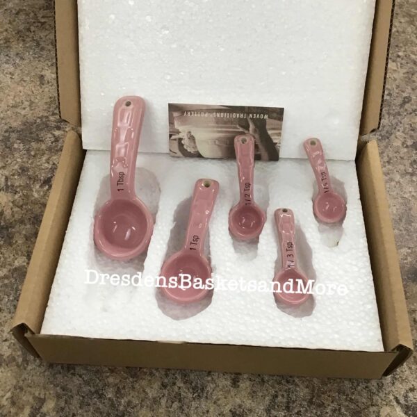 Pink Longaberger Woven Traditions Measuring Spoons