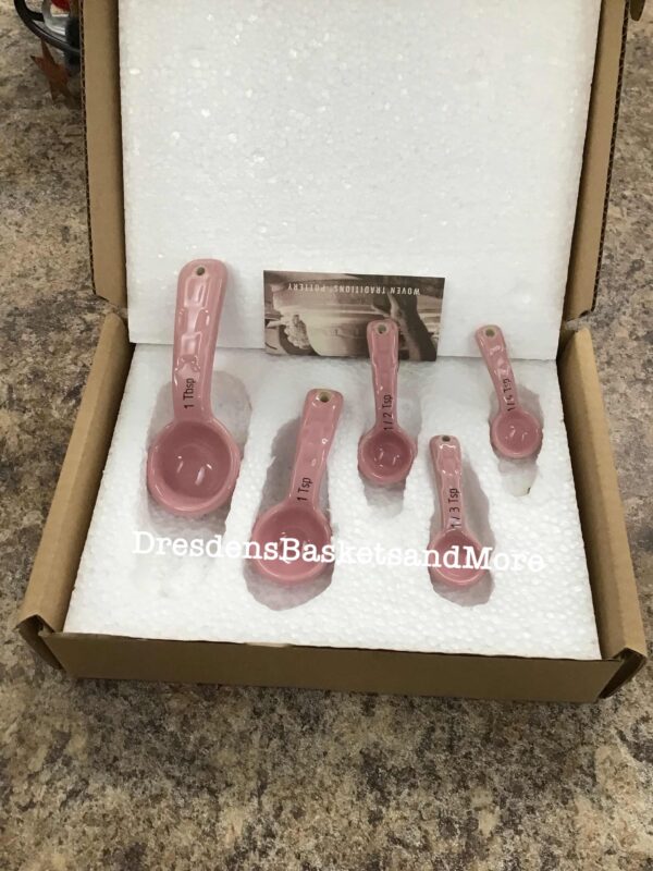 Pink Longaberger Woven Traditions Measuring Spoons