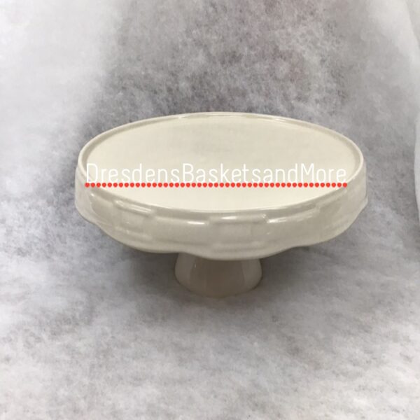 Pedestal Longaberger Cake Plate Woven Traditions Ivory