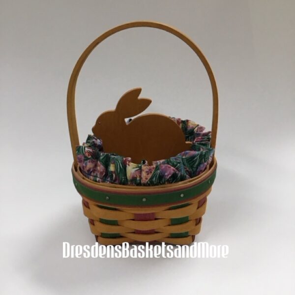 Longaberger 1999 Small Easter Basket Combo w/ Tie On & Bunny Divider