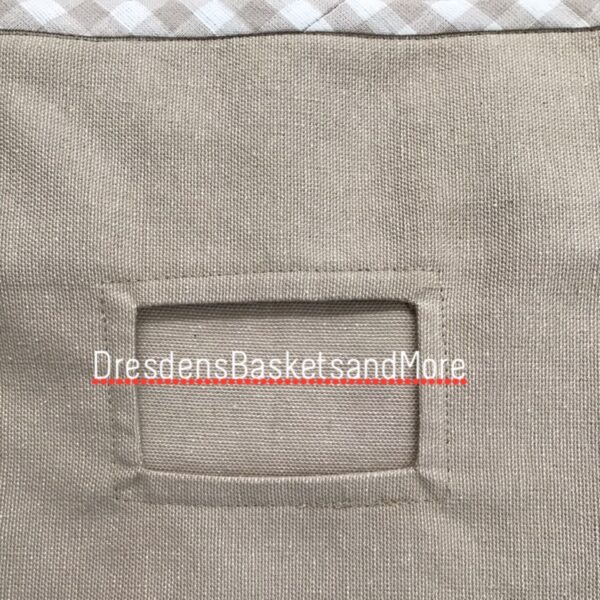 Small Laundry OTE Tan Canvas w/Khaki Cream Check Trim