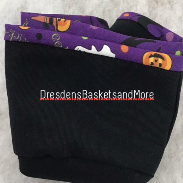 Button Cloth Liner Black with Halloween Party Trim