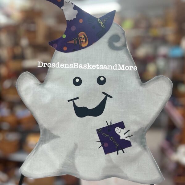 Ghost Face for the Small Wrought Iron Snowman with Halloween Party Trim