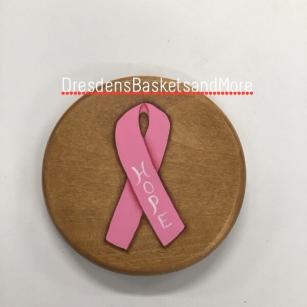 One Pint Crock Hand Painted "HOPE Ribbon" Lid