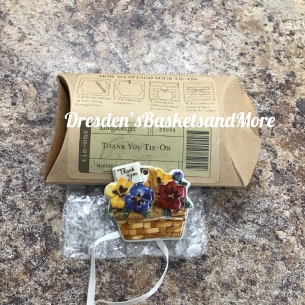 Basket Longaberger Thank You Tie On