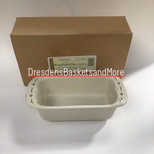Longaberger Heritage Green Small Loaf Dish NIB*