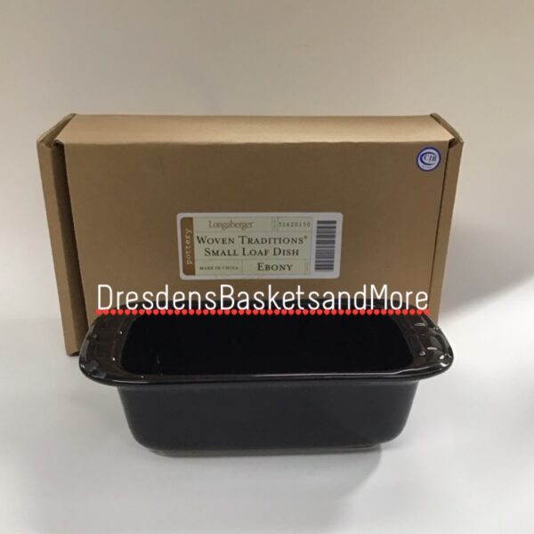 Longaberger Ebony Loaf Dish NIB