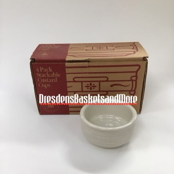 Longaberger 4 Pack Ivory Custard Cups NIB