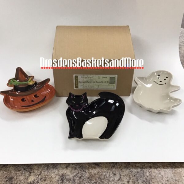 Longaberger Halloween Party Treat Dishes Set of 3 NIB*