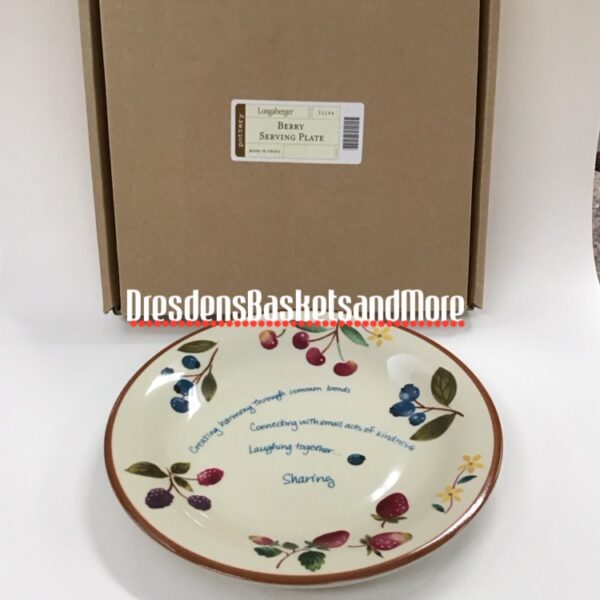 Longaberger Berry Serving Plate NIB