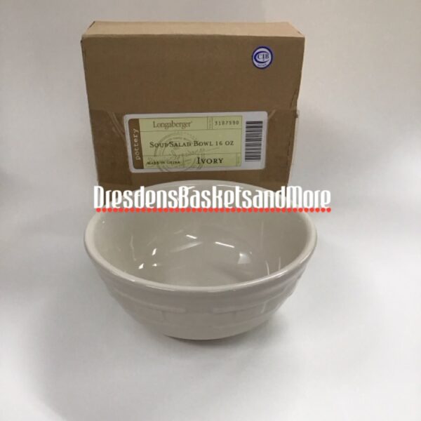 Longaberger Ivory Soup/Salad Bowl NIB