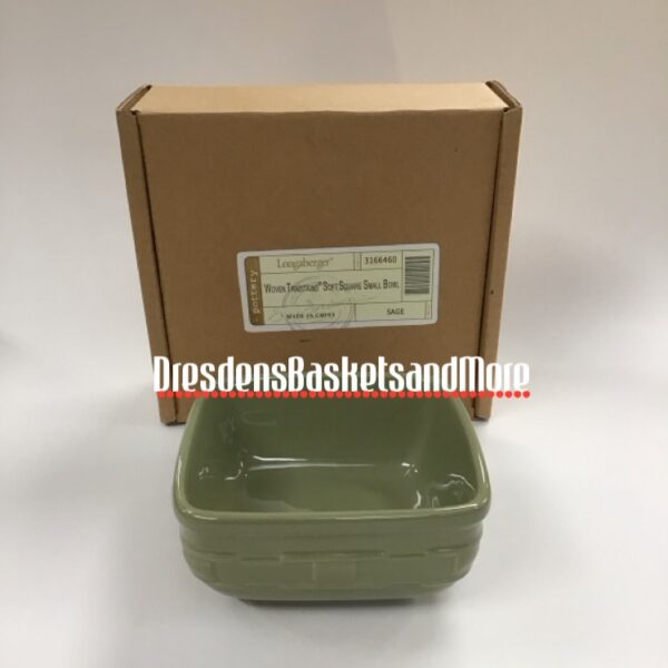 Longaberger Soft Square Sage Small Bowl NIB