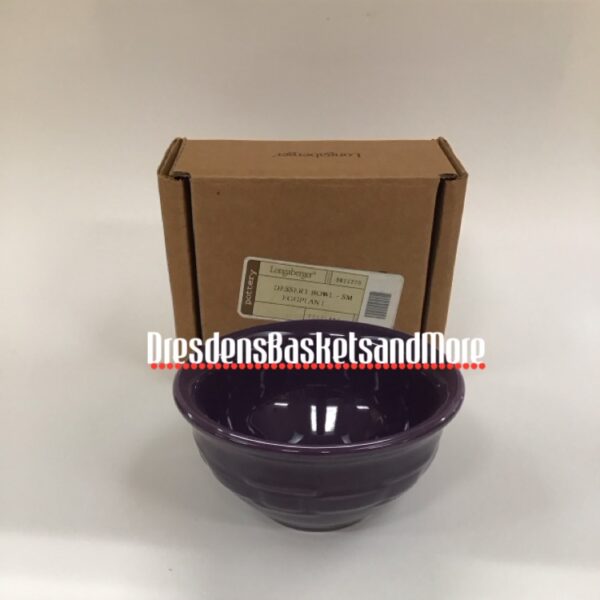 Longaberger Eggplant Dessert Bowl NIB