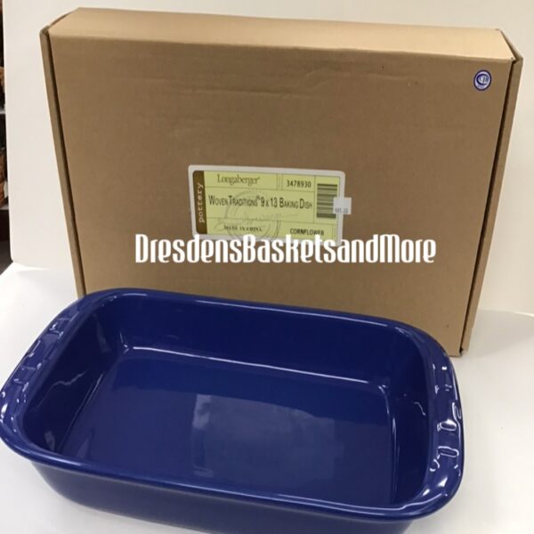 Baking Dish Longaberger  9x13- 3 Quart Cornflower NIB