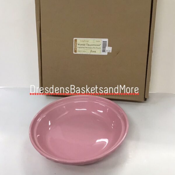 Pink Longaberger Pie Plate  NIB