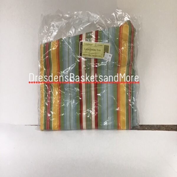 Large Longaberger Grocery Tote Bag Sunflower Stripe
