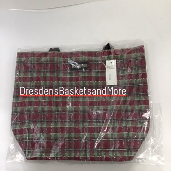 Holiday Check Tote Bag