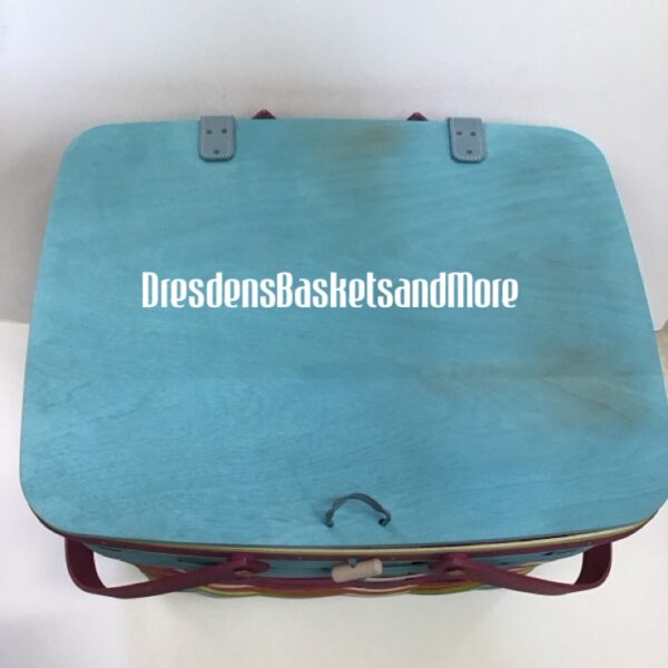 Longaberger 2012 Summer Lovin' Large Picnic Basket w/ Protector & Riser*