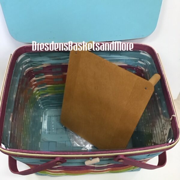 Longaberger 2012 Summer Lovin' Large Picnic Basket w/ Protector & Riser*