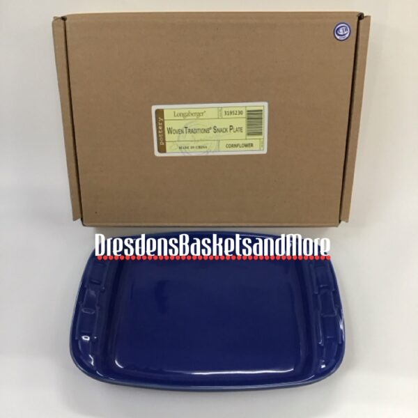 Longaberger Cornflower Woven Traditions Snack Plate NIB