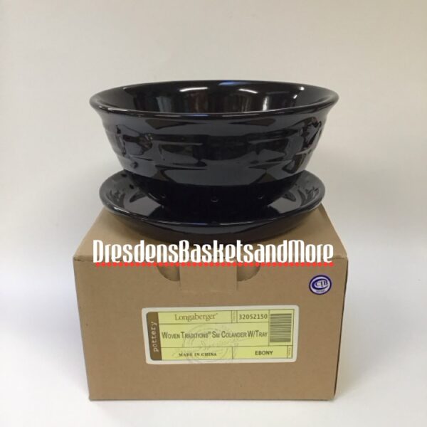 Woven Traditions Longaberger Ebony Small Colander w/ Tray