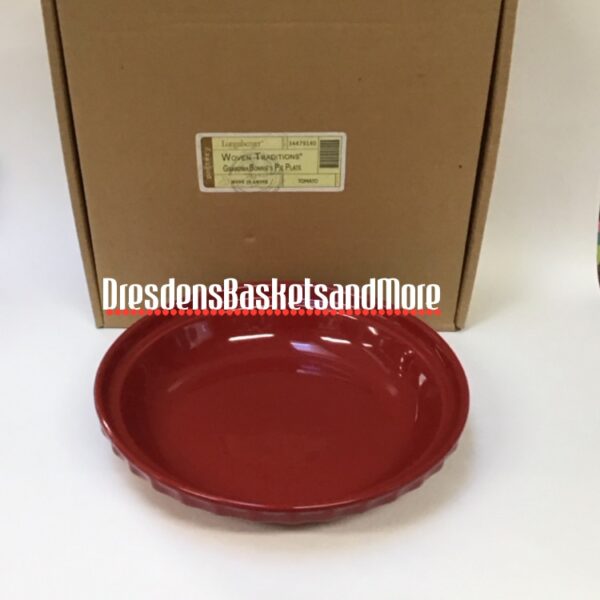 Longaberger Tomato Pie Plate NIB