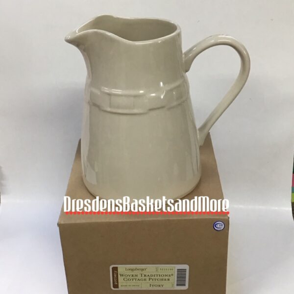 Ivory Longaberger Cottage Pitcher NIB