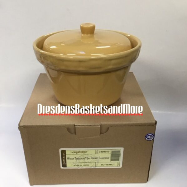 Longaberger Butternut Small Round About Casserole NIB