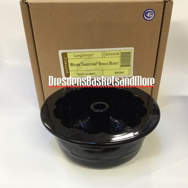 Longaberger Ebony Single Bundt NIB