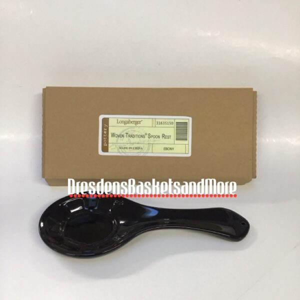 Longaberger Ebony Spoon Rest NIB