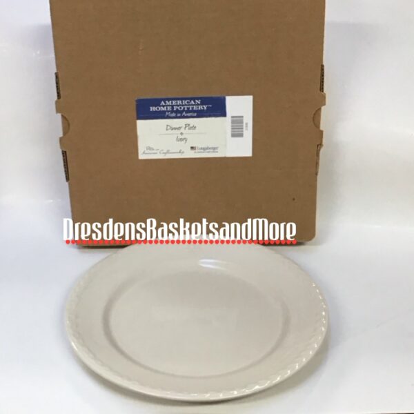Longaberger American Home Pottery Dinner Plate NIB