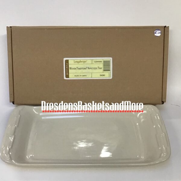 Longaberger Ivory Appetizer Tray NIB