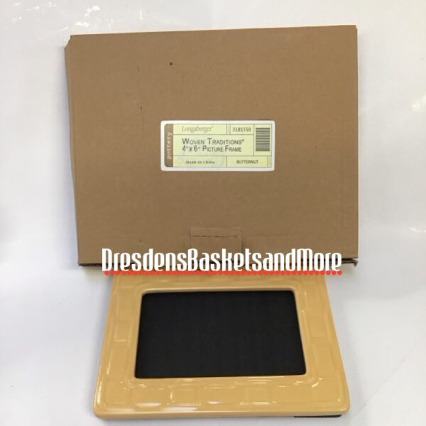 Longaberger Butternut 4"X6" Picture Frame NIB