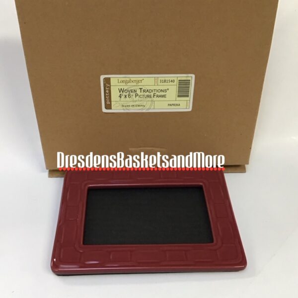 Longaberger Paprika 4"X6" Picture Frame NIB