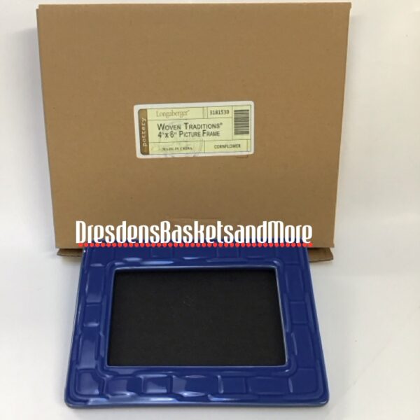 Longaberger Cornflower 4"X6" Picture Frame NIB