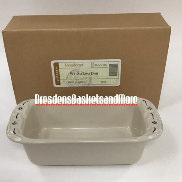 Longaberger Classic Blue Small Loaf Dish NIB