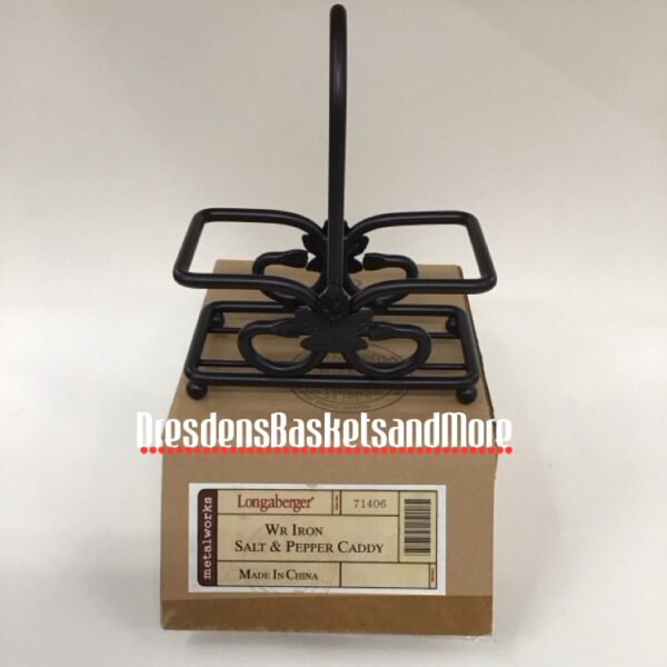 Longaberger Wrought Iron Salt & Pepper Caddy NIB