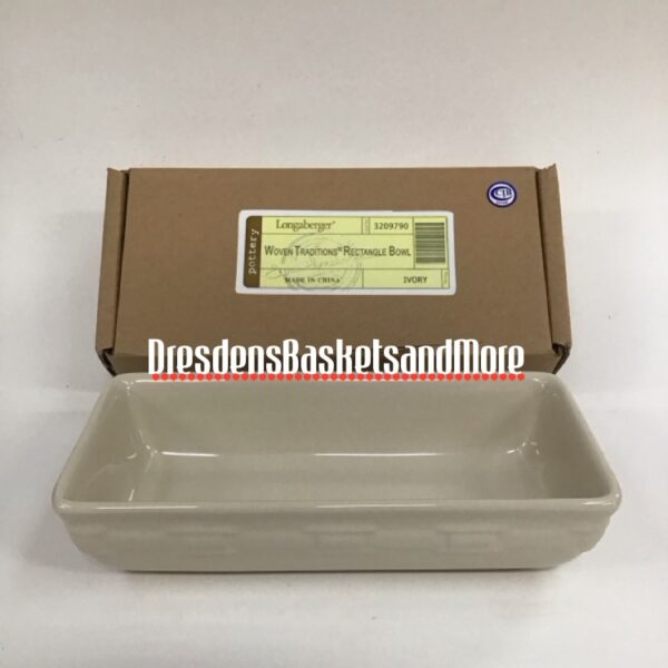 Longaberger Ivory Rectangle Bowl NIB*