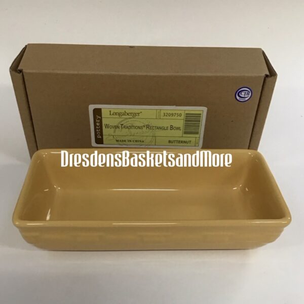 Longaberger Butternut Rectangle Bowl NIB