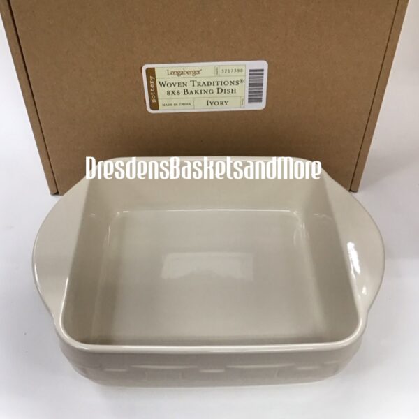 Longaberger Ivory 8X8 Baking Dish NIB