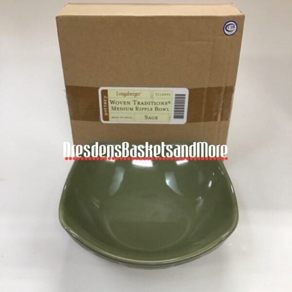Sage Woven Traditions Longaberger Medium Ripple Bowl