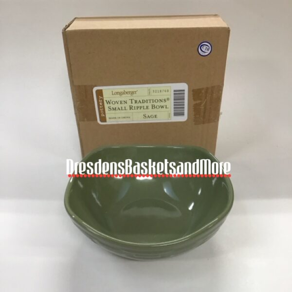 Woven Traditions Longaberger Sage Small Ripple Bowl