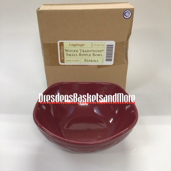 Woven Traditions Longaberger Paprika Small Ripple Bowl