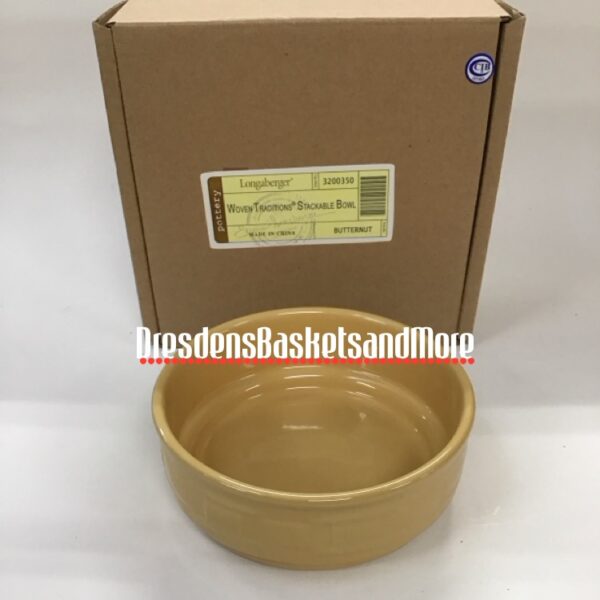 Longaberger Butternut Stackable Bowl NIB