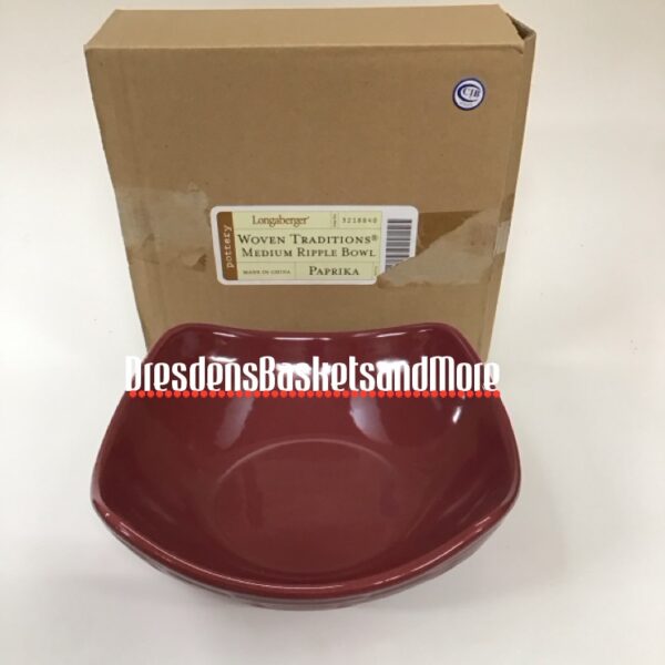 Woven Traditions Longaberger Paprika Medium Ripple Bowl