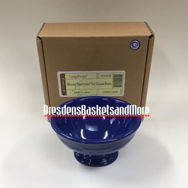 Longaberger Cornflower Ice Cream Bowl NIB
