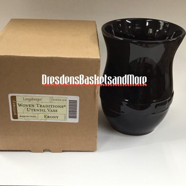 Longaberger Ebony Utensil Vase NIB